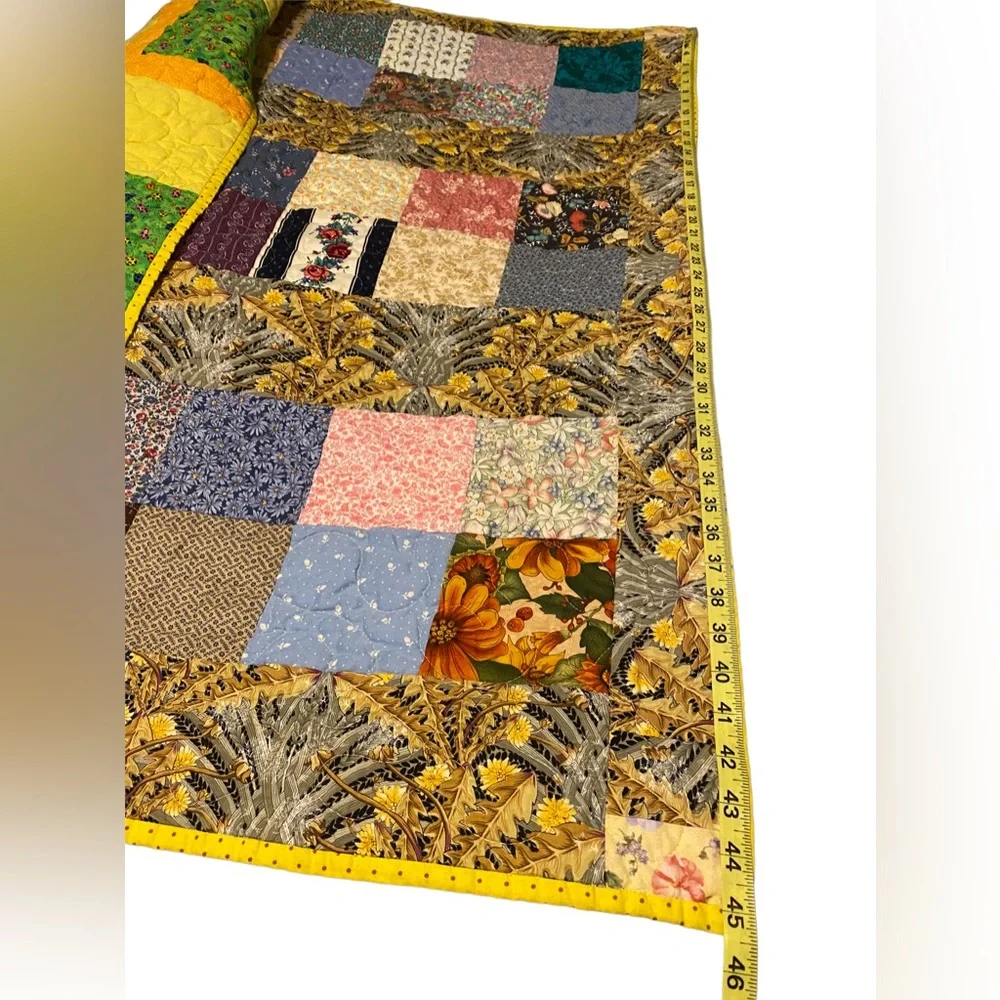 Quilt Blanket Handmade Baby Crib Toddler Nursery Patchwork Bright MultiColor